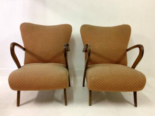 A pair of 1950s Italian armchairs
