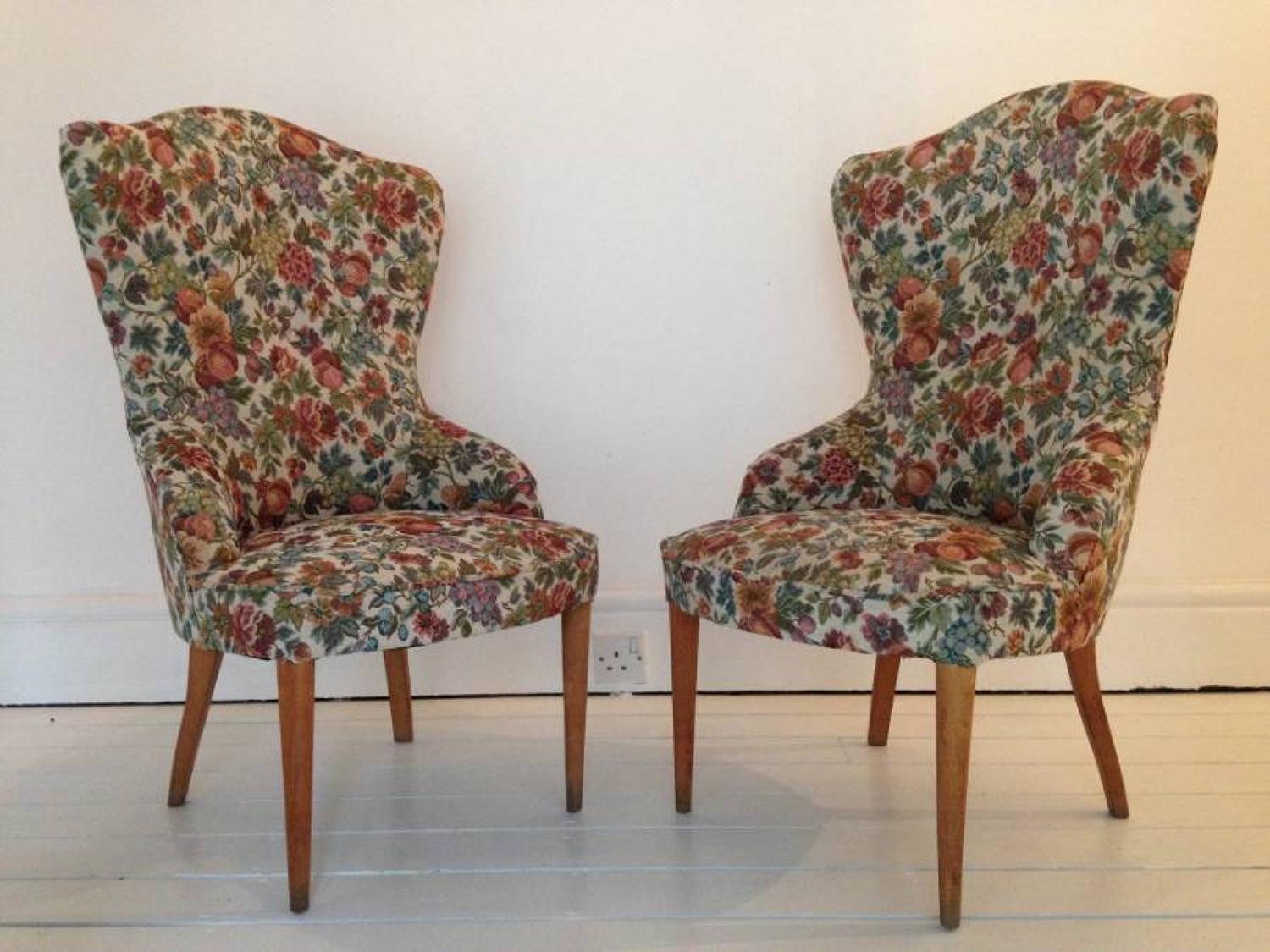 A pair of 1950s Italian chairs