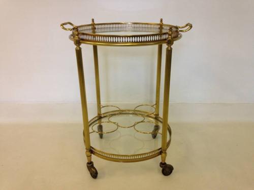 French brass drinks cart or trolley