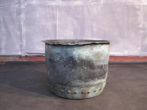 Antique copper planter
