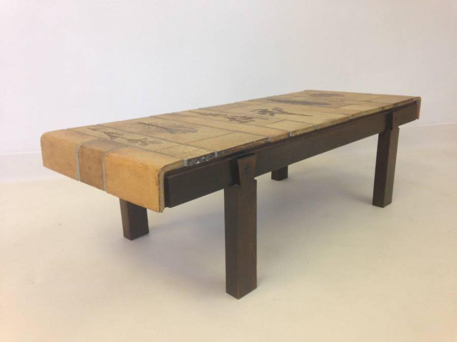 Ceramic coffee table by Roger Capron