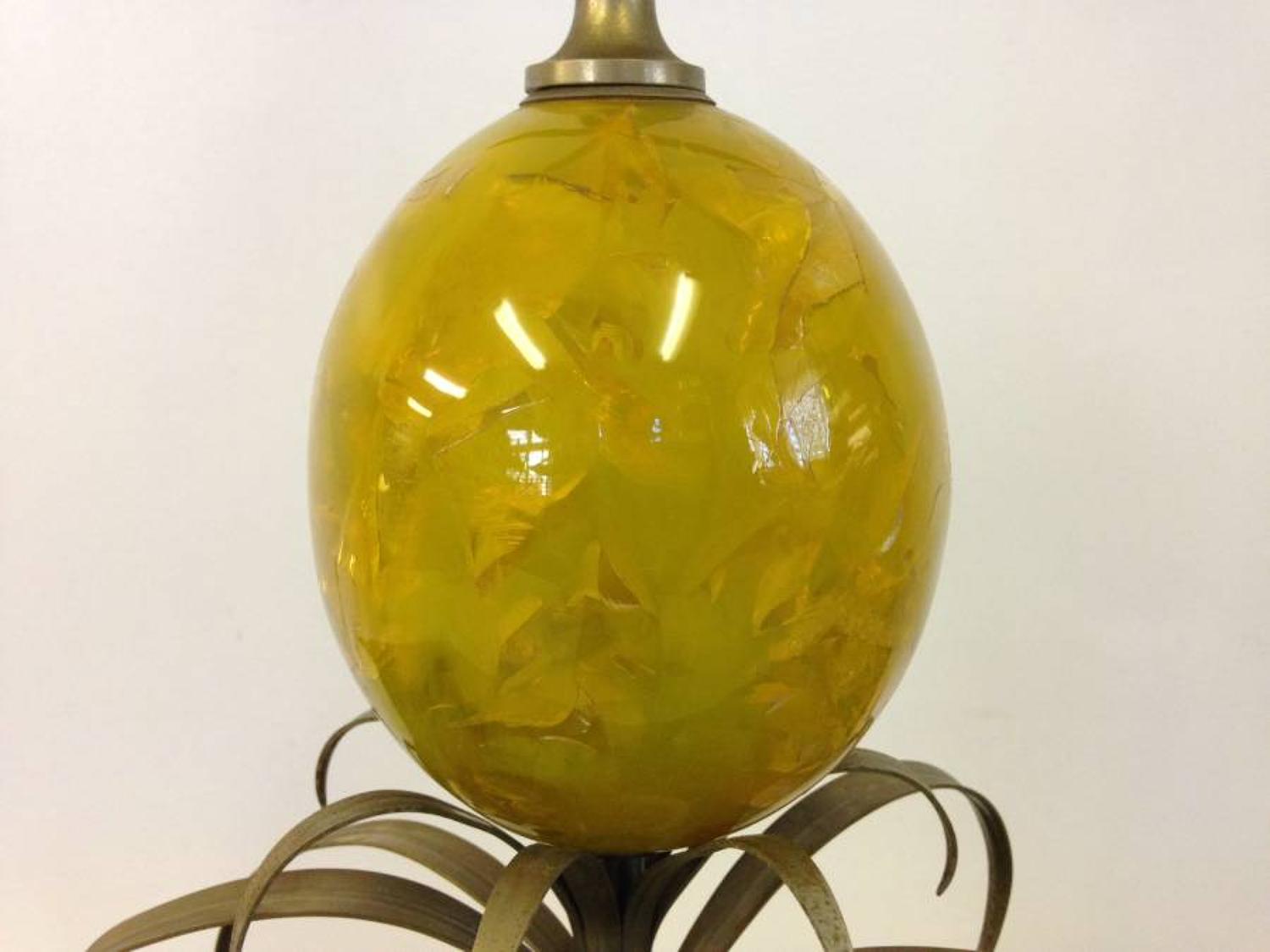French resin pineapple lamp