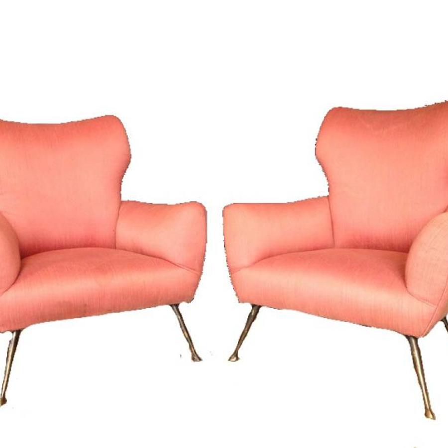 A pair of Italian armchairs