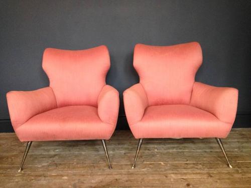 A pair of Italian armchairs