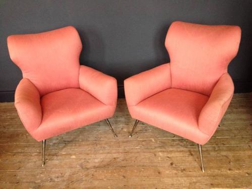A pair of Italian armchairs