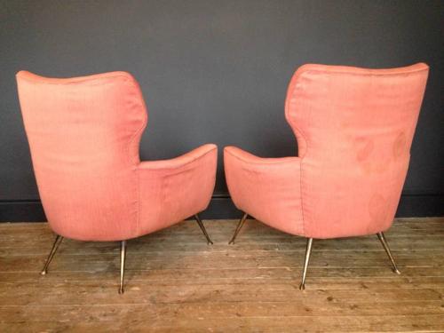 A pair of Italian armchairs