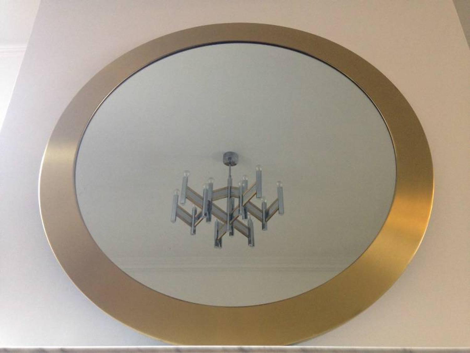 Italian brass framed mirror