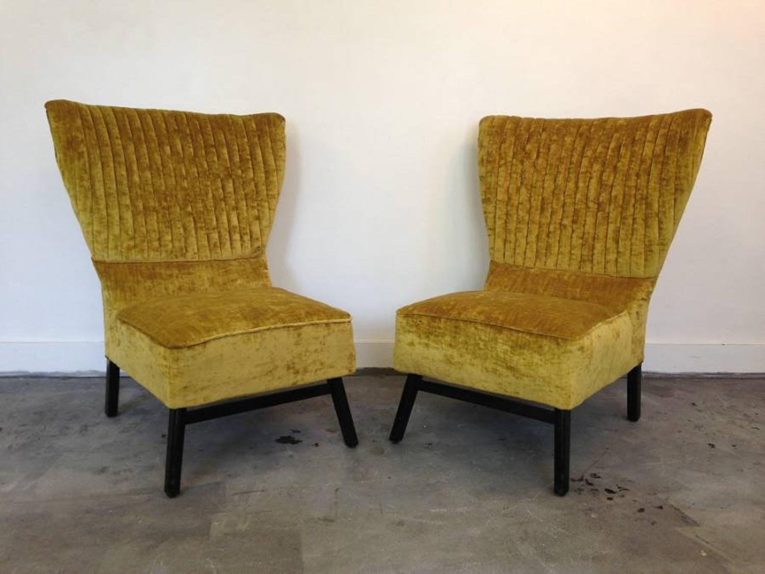 A pair of cocktail chairs