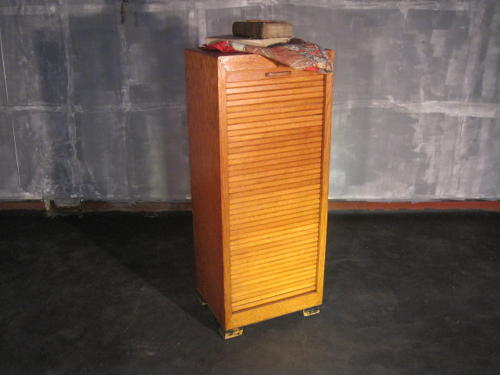 Tambour front filing cabinet