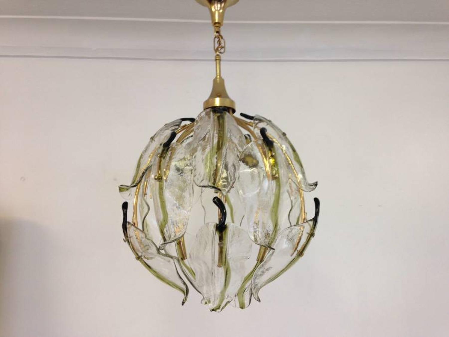 Murano leaf chandelier
