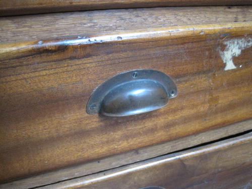 Mahogany and oak haberdashery counter