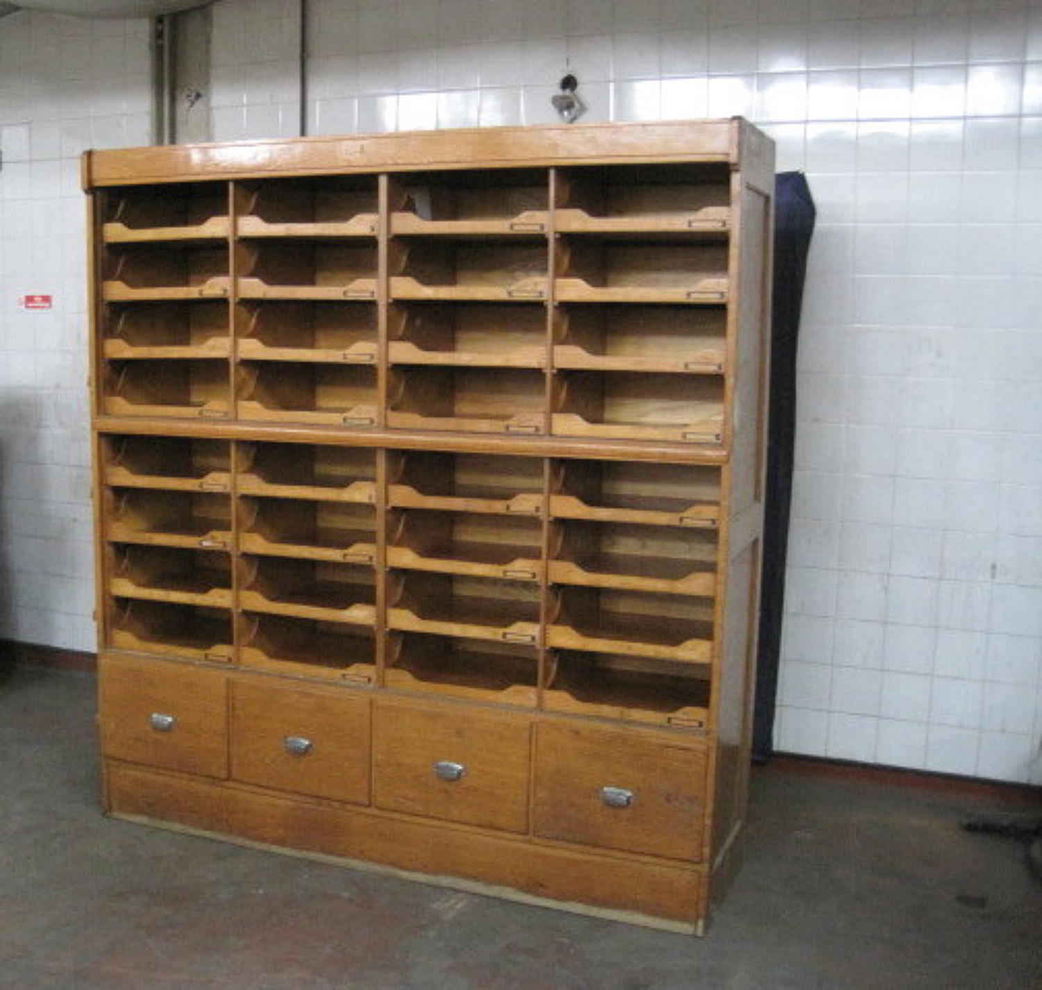 Oak haberdashery cabinet