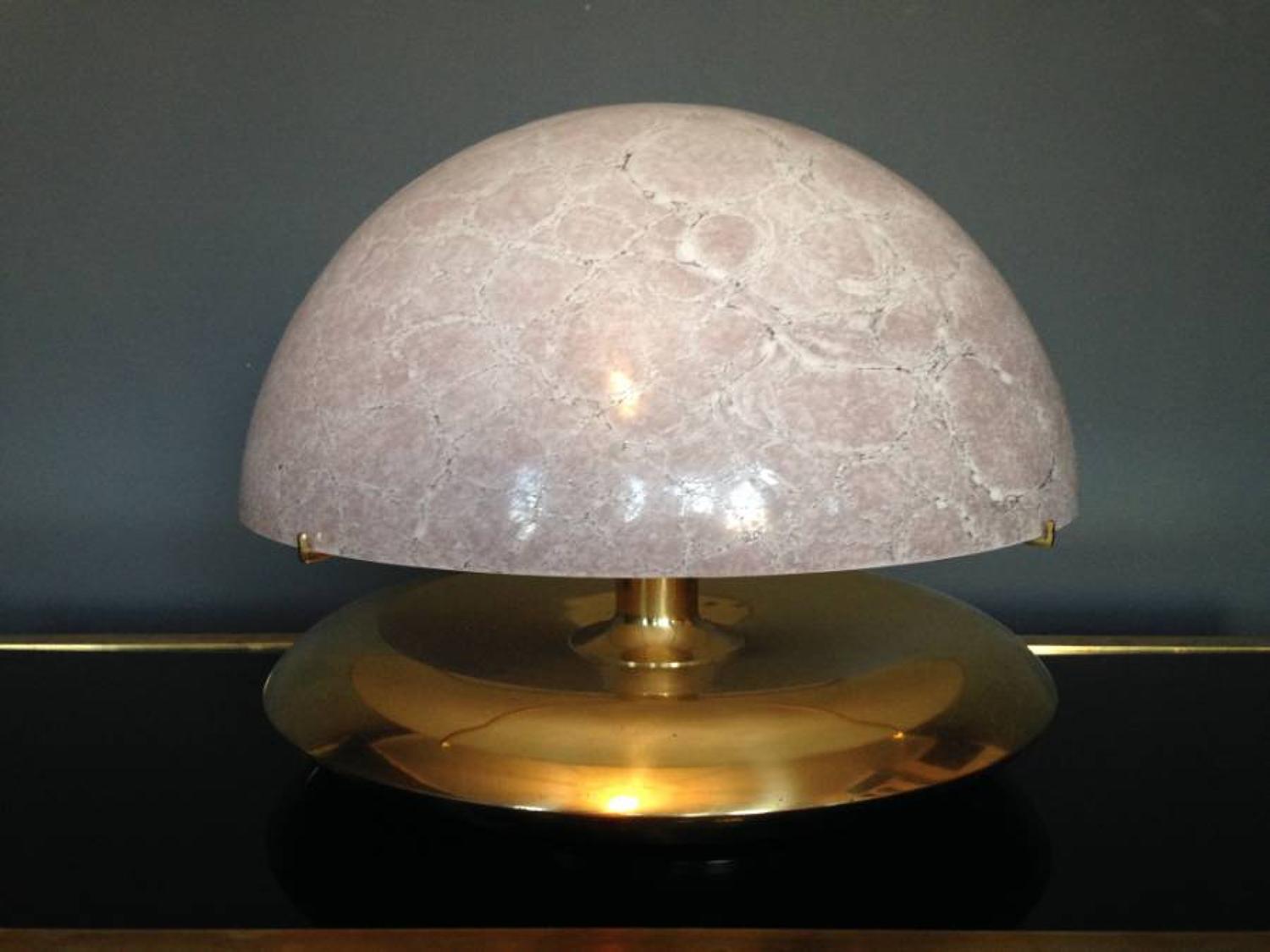 Murano glass and brass table lamp