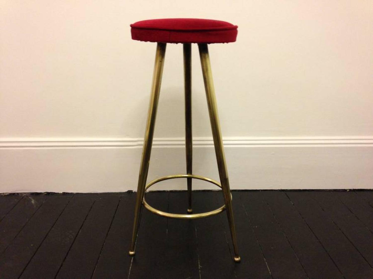 1950s Italian brass stool