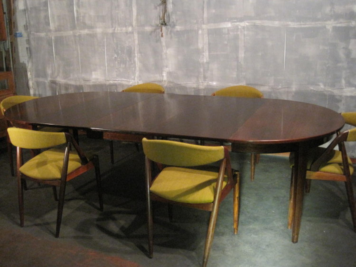 Large rosewood dining table by Omann Jun