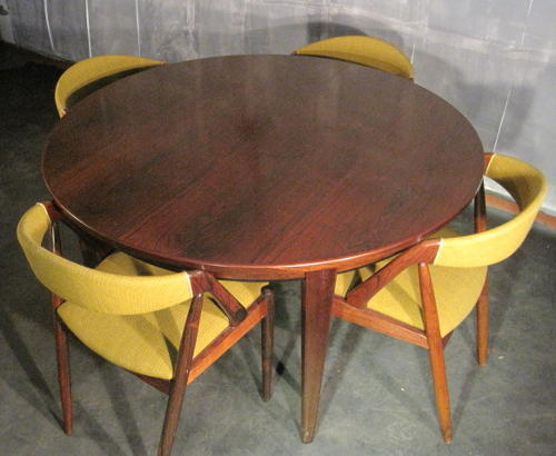 Large rosewood dining table by Omann Jun