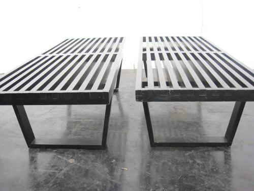 A pair of George Nelson benches