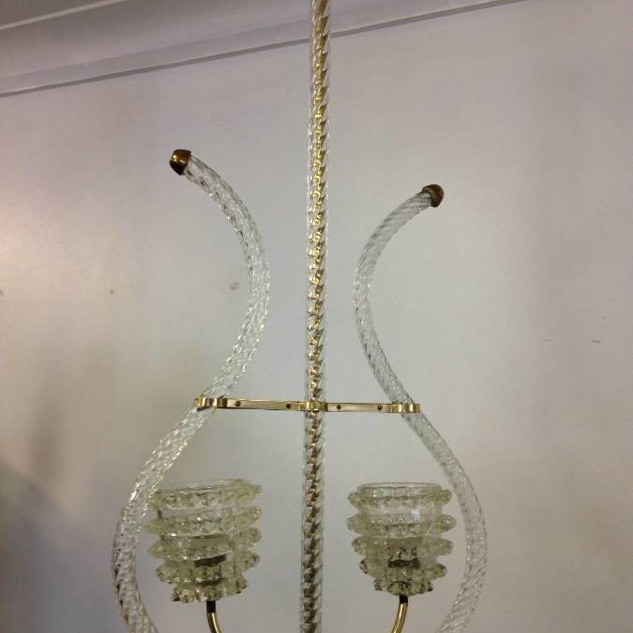 Venetian glass ceiling light by Barovier and Toso