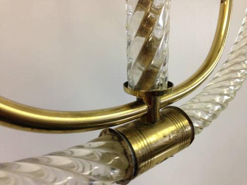 Venetian glass ceiling light by Barovier and Toso