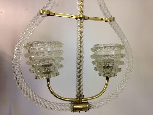 Venetian glass ceiling light by Barovier and Toso