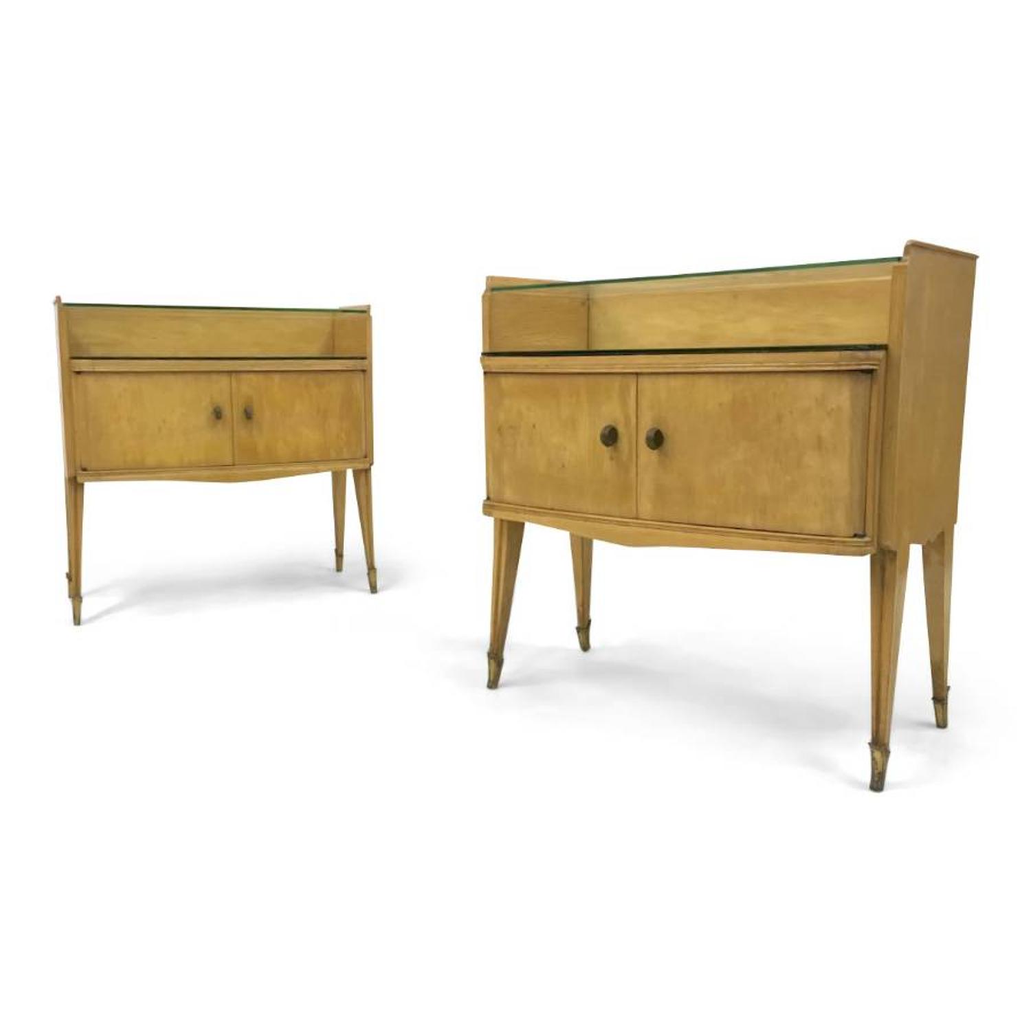 A pair of 1950s Italian bedside tables
