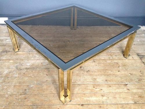 Brass and chrome coffee table