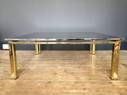 Brass and chrome coffee table