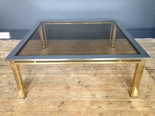 Brass and chrome coffee table