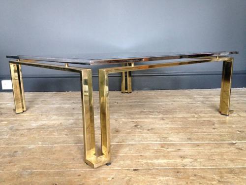 Brass and chrome coffee table