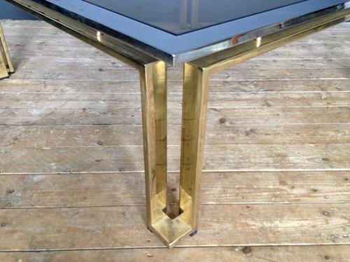 Brass and chrome coffee table