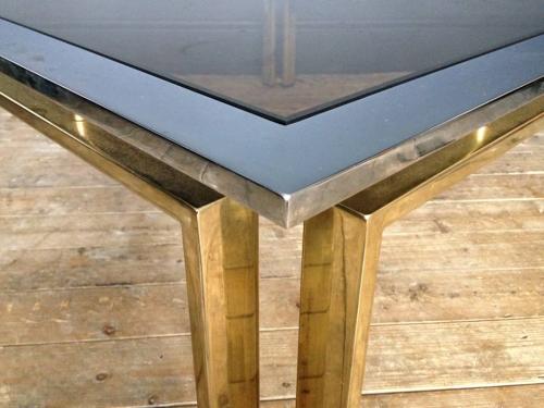 Brass and chrome coffee table