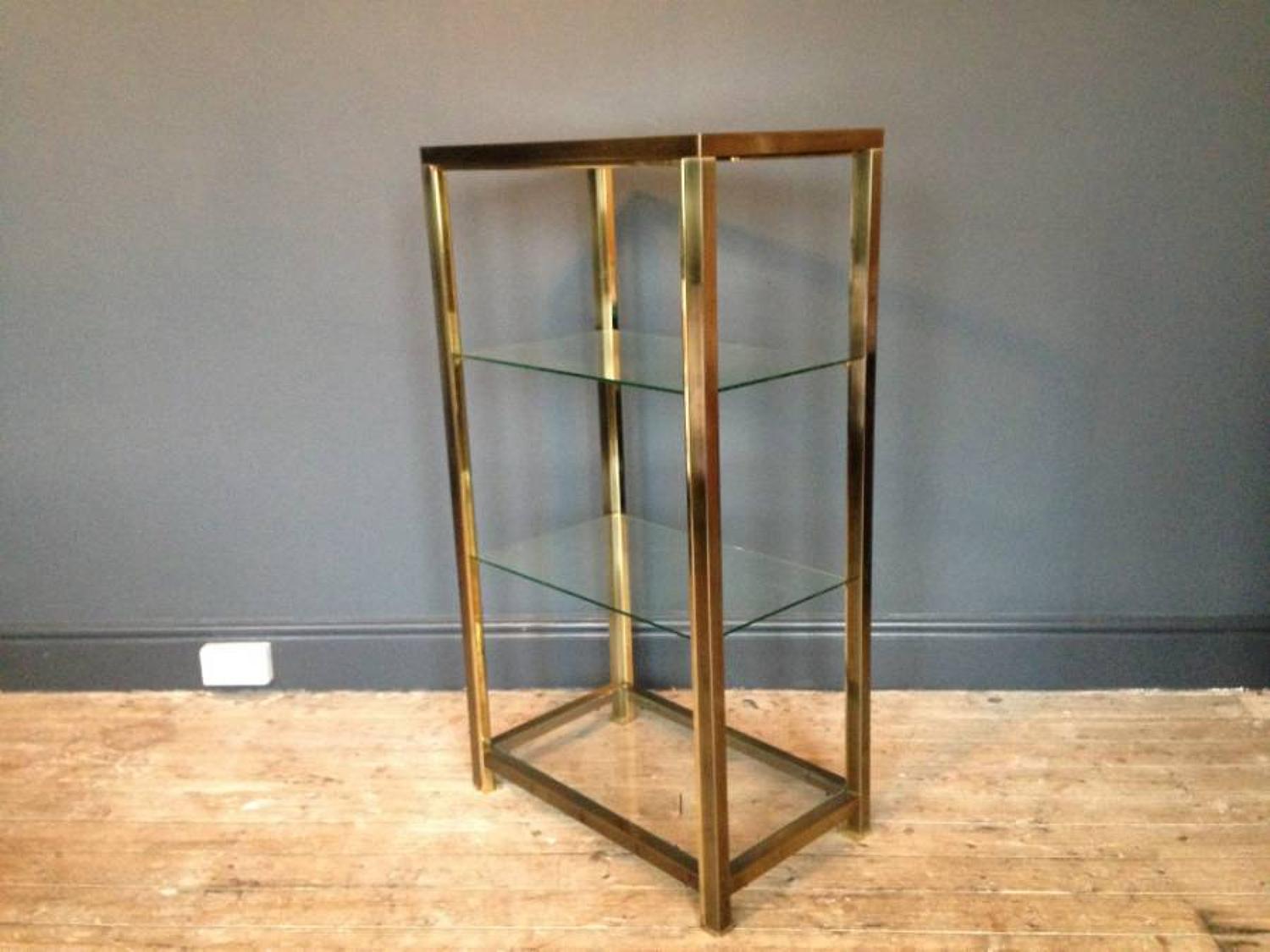 Bronzed and gilt metal etagere