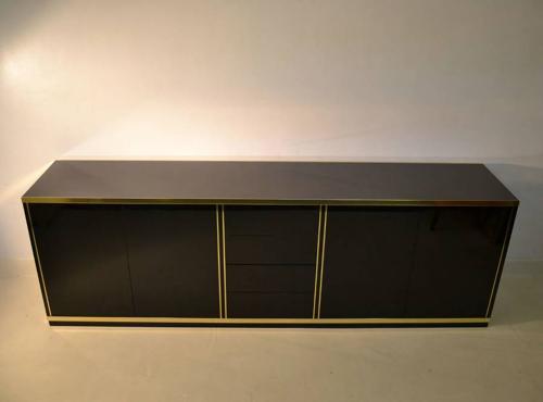 Black laminate and brass sideboard
