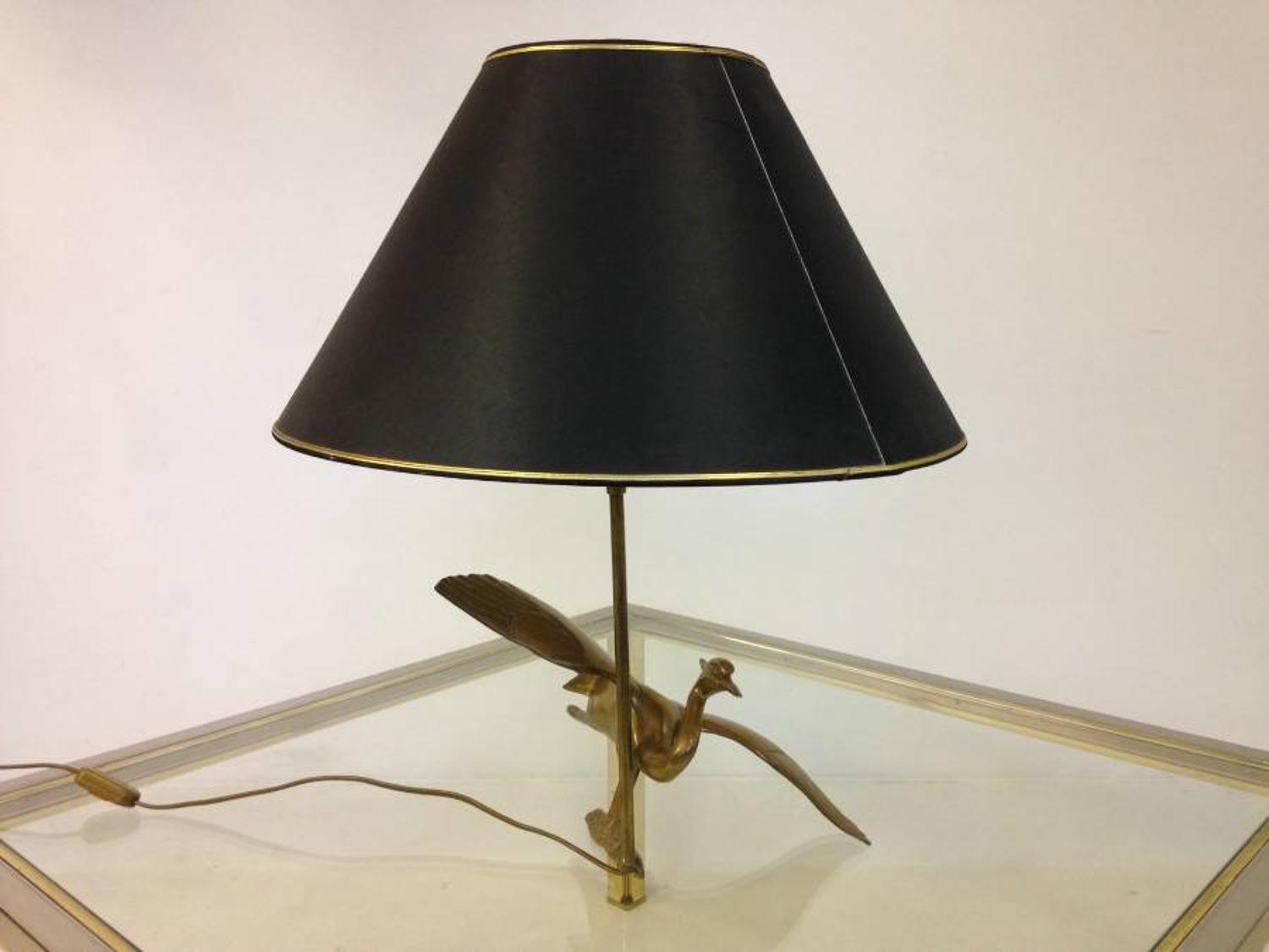Brass bird lamp
