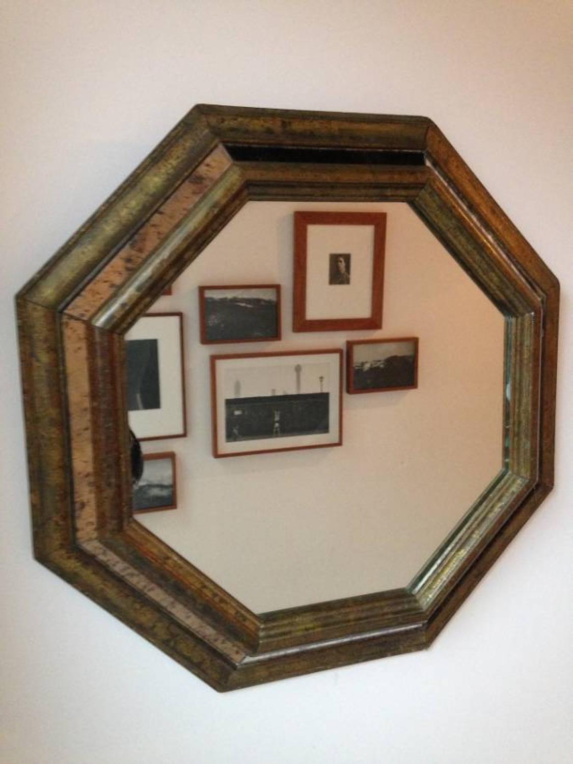 Octagonal mirror probably by Rodolfo Dubarry