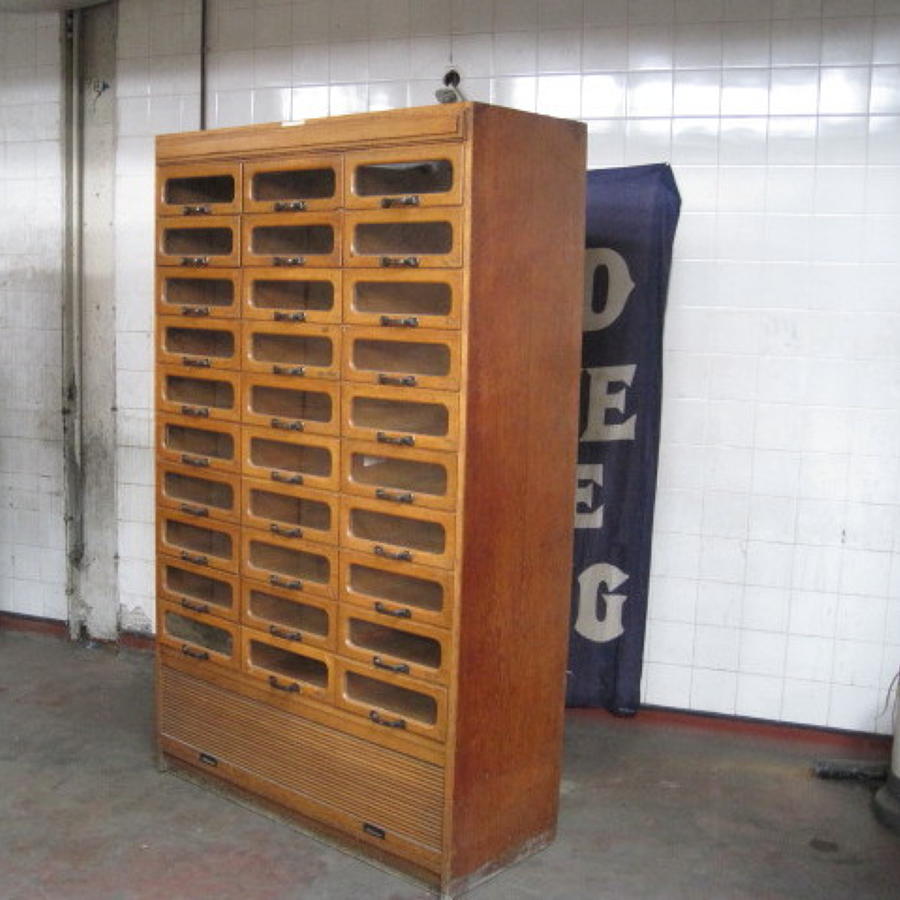 Oak haberdashery cabinet