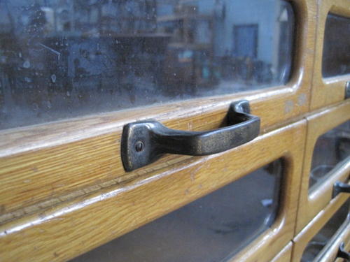 Oak haberdashery cabinet