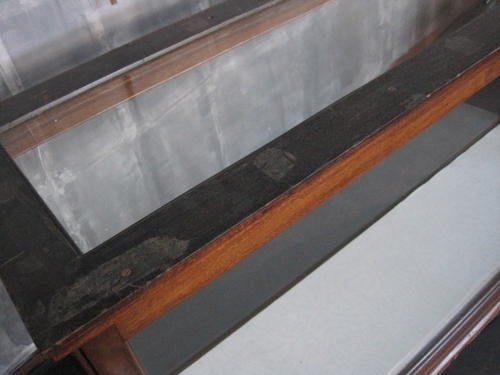 A pair of museum cabinets