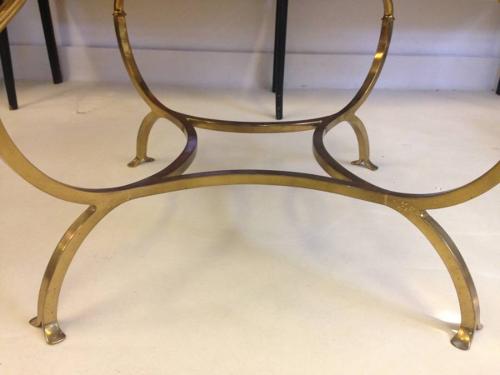 Brass swan coffee table