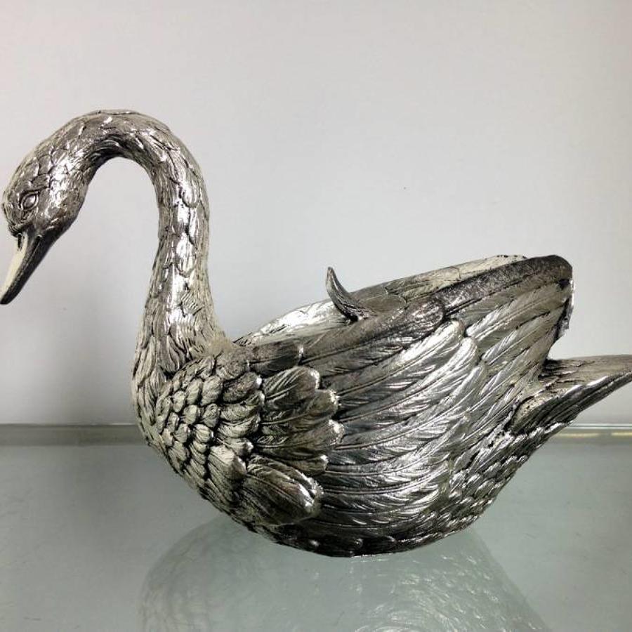 Swan ice bucket by Mauro Manetti