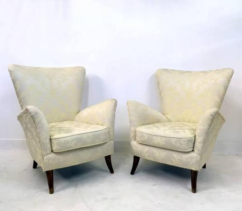 A pair of 1950s  Italian armchairs