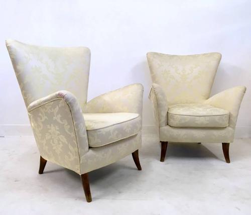 A pair of 1950s  Italian armchairs