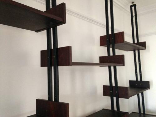 1960s Italian rosewood wall unit and shelves