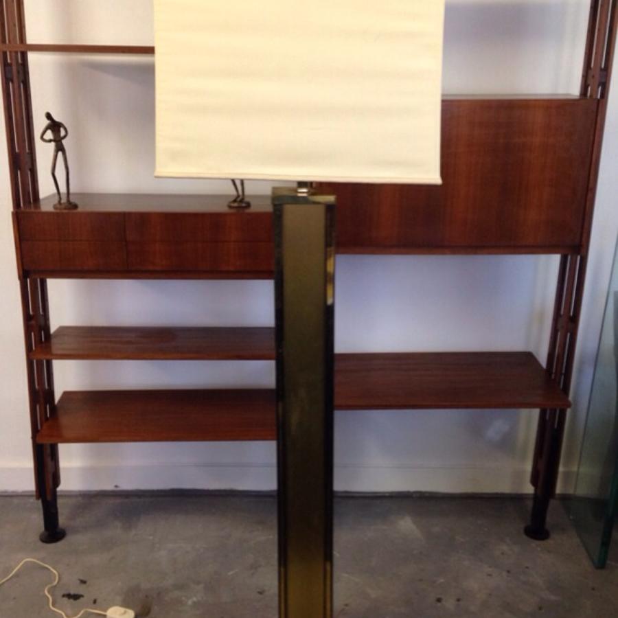 Gilt brass standard lamp