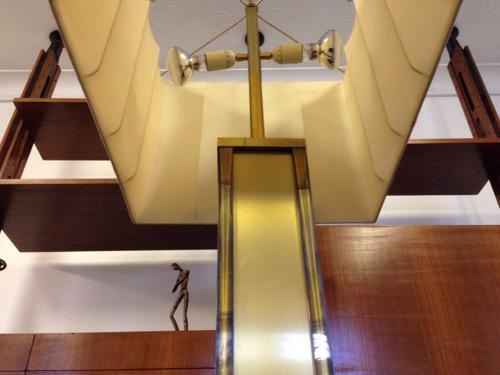 Gilt brass standard lamp