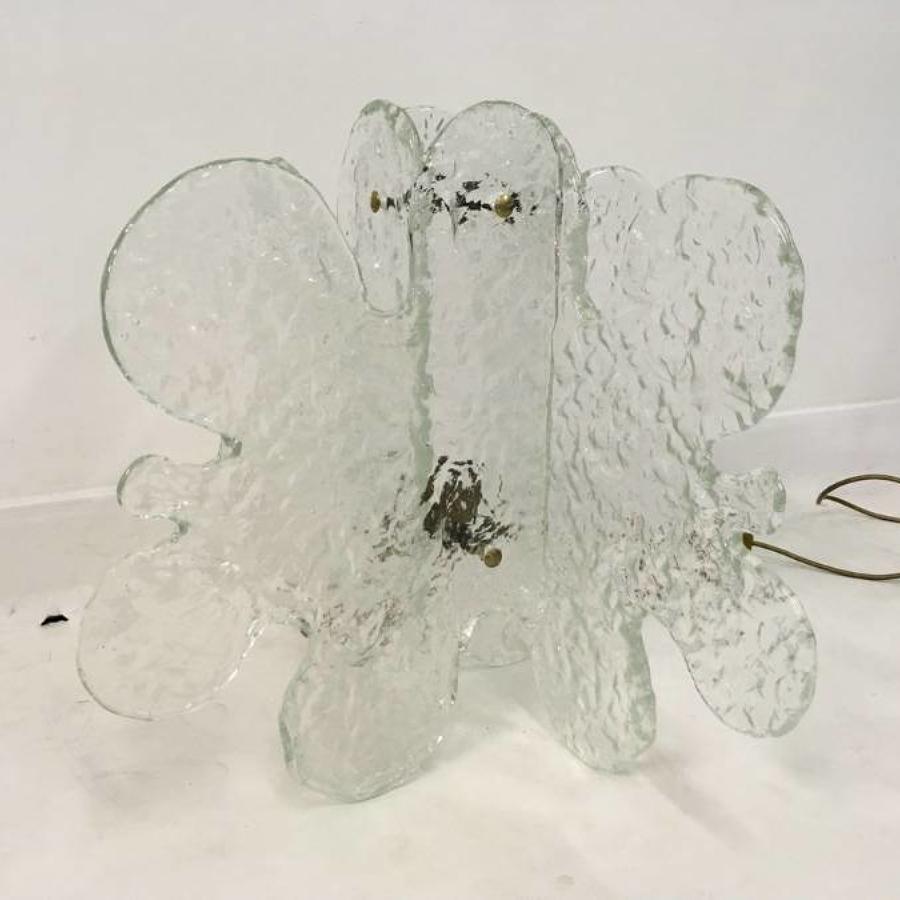 Italian glass abstract snowflake lamp