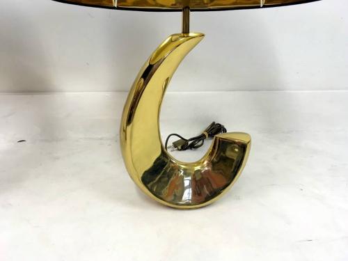 A pair of 1970s French brass lamps