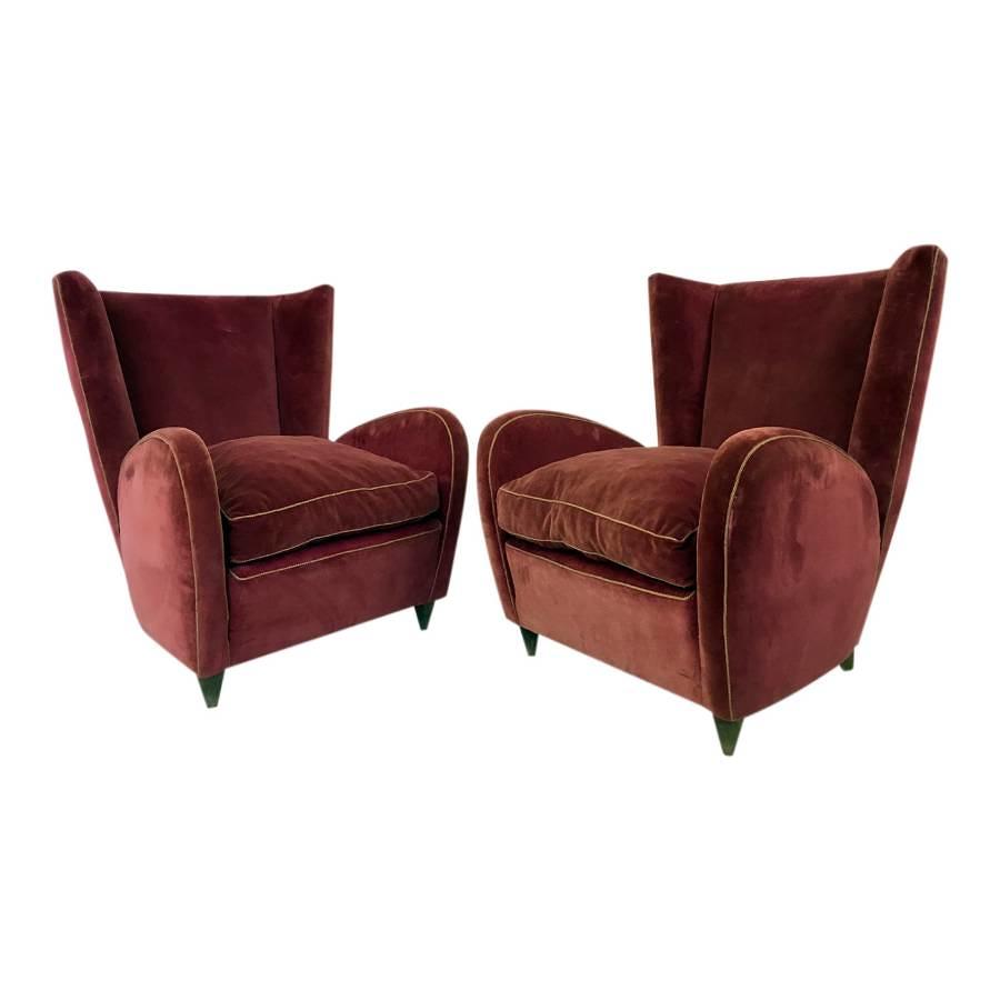A pair of 1950s Italian armchairs by Paolo Buffa