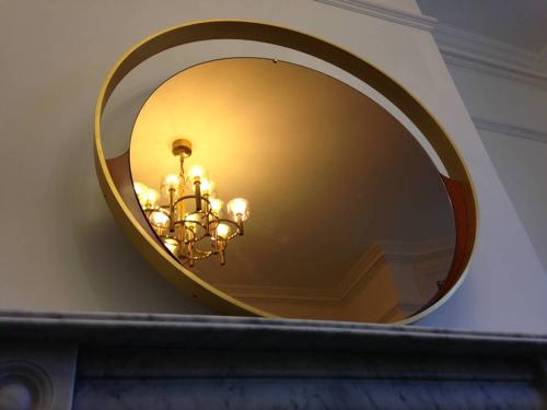 1970s Italian brass framed mirror