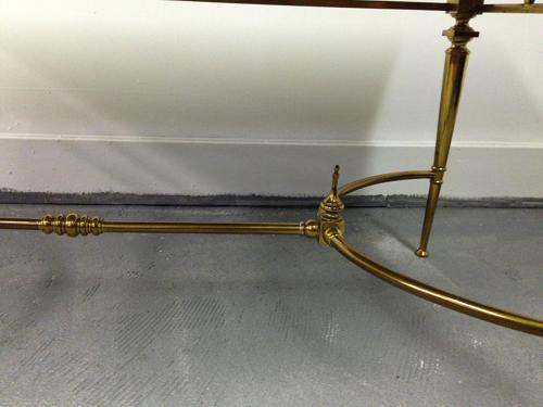 Brass and marble coffee table